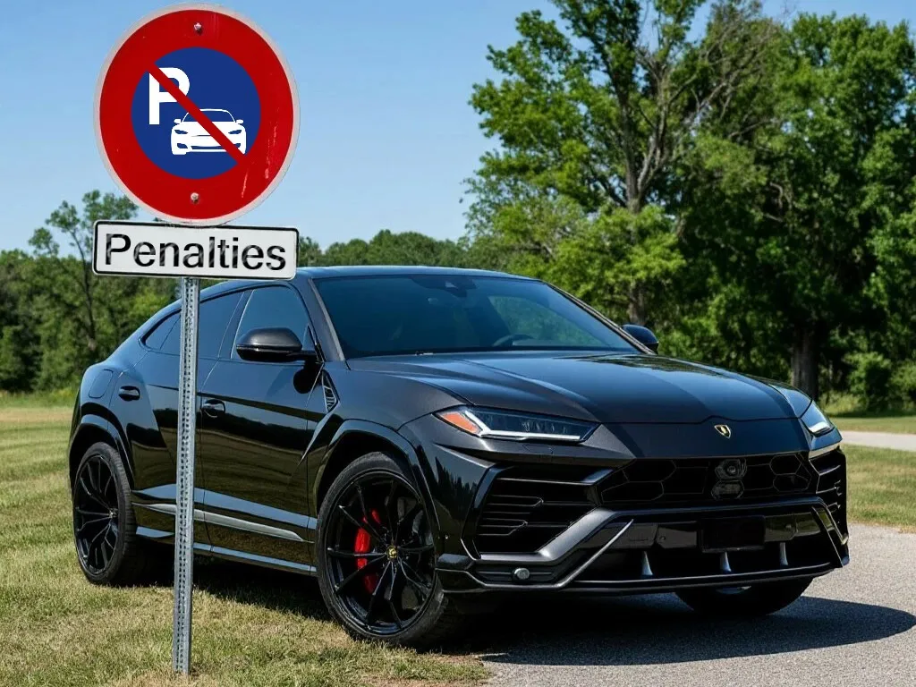 What are the restrictions and penalties for renting a car in Dubai?