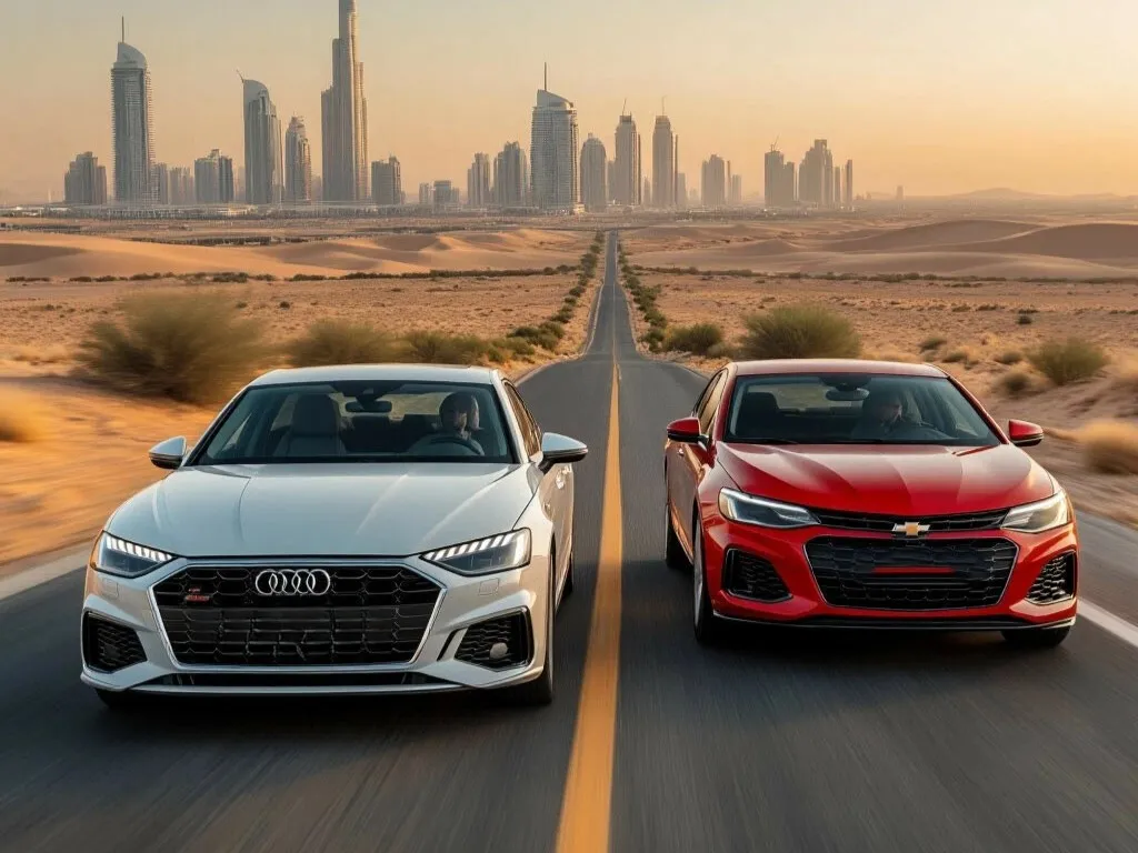 Audi vs Chevrolet. Which one to choose for renting in Dubai?