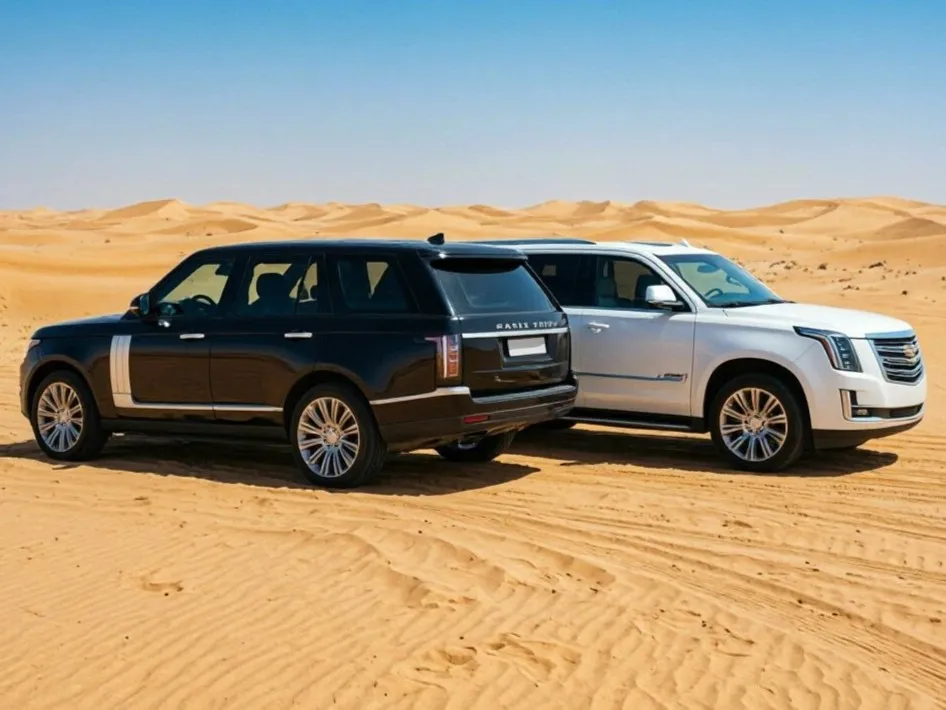 Range Rover vs Cadillac. Which one to choose for renting in Dubai?